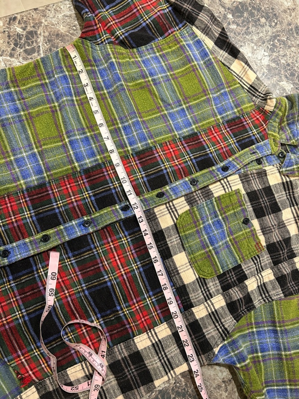 BDG Patchwork Plaid Flannel Button Down Shirt - Picture 8 of 9